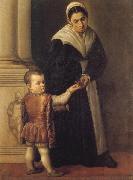 Marescalca, Pietro Child with Nurse Sweden oil painting reproduction